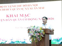 Xuân Mai khai mạc huấn luyện lực lượng dân quân cơ động năm 2026