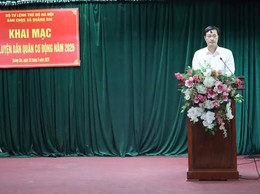 Quảng Oai khai mạc huấn luyện Dân quân cơ động năm 2026
