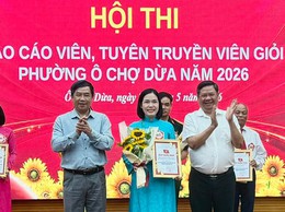 Phường Ô Chợ Dừa: 7 thí sinh tranh tài tại chung khảo Hội thi báo cáo viên