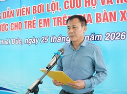 Trung tâm Dịch vụ tổng hợp xã Hoài Đức khai mạc lớp tập huấn chuyên môn hướng dẫn viên bơi lội, cứu hộ và kỹ năng phòng, chống đuối nước