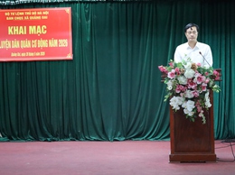 Quảng Oai khai mạc huấn luyện Dân quân cơ động năm 2026