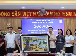 Phường Phúc Lợi đón đoàn công tác xã Hồng Vân tham quan, học tập kinh nghiệm mô hình giáo dục chất lượng cao