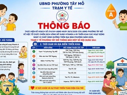 THÔNG BÁO Tổ chức Chiến dịch uống bổ sung vitamin A và triển khai các hoạt động Ngày Vi chất dinh dưỡng trên địa bàn phường Tây Mỗ năm 2026