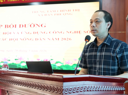 150 đại biểu xã Đan Phượng tham gia lớp tập huấn ứng dụng công nghệ số trong công tác Hội Nông dân.