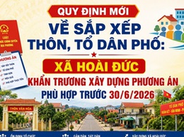 Quy định mới về sắp xếp thôn, tổ dân phố - Xã Hoài Đức khẩn trương xây dựng phương án phù hợp trước 30/6/2026