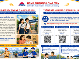 UBND phường Long Biên hướng dẫn khu vực chờ dành cho cha mẹ học sinh tại các điểm thi tuyển sinh vào lớp 10 THPT năm học 2026-2027