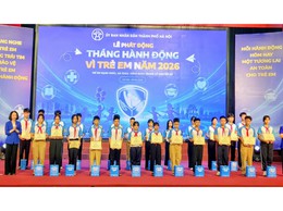 Hà Nội phát động Tháng hành động vì trẻ em năm 2026 với chủ đề: “Trẻ em hạnh phúc, an toàn, vững bước trong kỷ nguyên số”