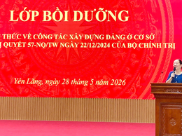 Yên Lãng bồi dưỡng nghiệp vụ công tác xây dựng Đảng gắn với chuyển đổi số