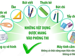 Những vật dụng được phép và không được phép mang vào phòng thi