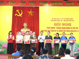 Xã Thạch Thất phát động Tháng hành động vì trẻ em, khai mạc hoạt động hè và hưởng ứng Tháng Nhân đạo năm 2026