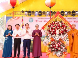 CÁC ĐỒNG CHÍ LÃNH ĐẠO XÃ CỔ ĐÔ DỰ ĐẠI LỄ PHẬT ĐẢN PHẬT LỊCH 2570 - DƯƠNG LỊCH 2026