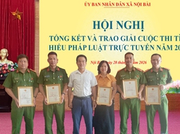 TRAO GIẢI CUỘC THI TÌM HIỂU PHÁP LUẬT TRỰC TUYẾN XÃ NỘI BÀI NĂM 2026