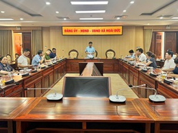 Ban cưỡng chế thực hiện quyết định kiểm đếm bắt buộc xã Hoài Đức tổ chức họp triển khai công tác cưỡng chế kiểm đếm bắt buộc đối với các hộ gia đình, cá nhân thuộc diện thu hồi đất để thực hiện các dự án trên địa bàn.