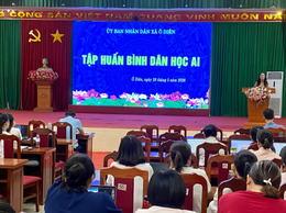 Ủy ban nhân dân xã tập huấn AI cho đội ngũ cán bộ, công chức, viên chức, người lao động trên địa bàn.
