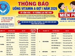 Thông báo uống Vitamin A đợt I năm 2026