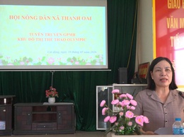 Hội Nông dân xã Thanh Oai tuyên truyền công tác giải phóng mặt bằng Dự án Khu đô thị thể thao Olympic tại thôn Cát Động
