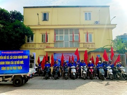 UBND phường Tương Mai tổ chức đoàn xe tuyên truyền lưu động Về công tác cải cách hành chính, chuyển đổi số trên địa bàn Phường