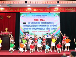 Vĩnh Thanh khai mạc lớp tập huấn phụ trách thiếu nhi hè, phát động Chiến dịch Thanh niên tình nguyện hè năm 2026
