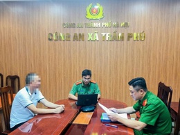 Công an xã Trần Phú xử phạt trường hợp đăng tải thông tin không đúng sự thật trên mạng xã hội