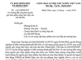 Minh Châu hướng dẫn công khai nguồn gốc thực phẩm nông, lâm, thủy sản.