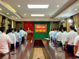 Đảng ủy xã Phú Cát tổ chức lễ chào cờ đầu tháng 5 năm 2026