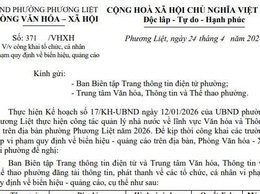 Phường Phương Liệt công khai tổ chức, cá nhân vi phạm quy định về biển hiệu, quảng cáo
