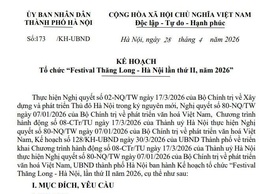Tổ chức Festival Thăng Long - Hà Nội lần thứ II, năm 2026