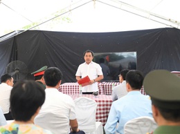 Bí thư Thành ủy Hà Nội Trần Đức Thắng kiểm tra thực địa Dự án đầu tư xây dựng tuyến đường cao tốc Đại lộ Thăng Long đoạn nối từ Quốc lộ 21 đến cao tốc Hà Nội - Hòa Bình