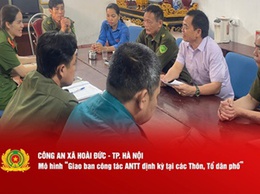 Công an xã Hoài Đức: Giao ban an ninh thôn, tổ dân phố – Giữ bình yên từ khi chưa phát sinh