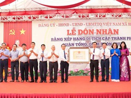 Lễ đón nhận bằng xếp hạng di tích cấp Thành phố Quán Tổng và Đình thôn Nhuệ