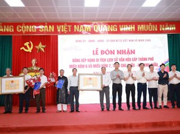 Xã đảo Minh Châu đón nhận Bằng xếp hạng Di tích lịch sử - văn hóa cấp Thành phố đối với Miếu xóm 6 và Miếu xóm 7, thôn Chu Châu.