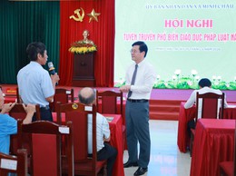 Xã Minh Châu tổ chức hội nghị tuyên truyền, phổ biến giáo dục pháp luật năm 2026.
