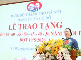 ĐẢNG ỦY XÃ CỔ ĐÔ TRAO HUY HIỆU ĐẢNG ĐỢT 19/5/2026