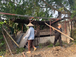 Nhân dân xã Minh Châu tích cực thu dọn tài sản, bàn giao mặt bằng, chung sức vì sự phát triển quê hương.
