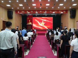 Thanh Oai tổ chức Lễ chào cờ tháng 5/2026, quán triệt nhiệm vụ trọng tâm