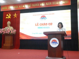 UBND phường Long Biên tổ chức Lễ chào cờ tháng 5/2026