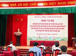 XÃ HƯNG ĐẠO TỔ CHỨC HỘI NGHỊ CÔNG BỐ QUYẾT ĐỊNH THÀNH LẬP TỔ KIỂM TRA, RÀ SOÁT QUỸ ĐẤT TRÊN ĐỊA BÀN