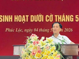 Xã Phúc Lộc tổ chức sinh hoạt dưới cờ đầu tháng 5/2026