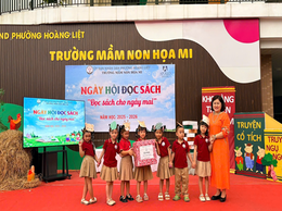 Trường Mầm non Họa Mi tổ chức “Ngày hội sách - Nơi ươm mầm tri thức”