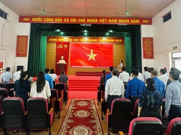 ĐẢNG BỘ CÁC CƠ QUAN ĐẢNG XÃ NỘI BÀI TỔ CHỨC LỄ CHÀO CỜ THÁNG 5/2026