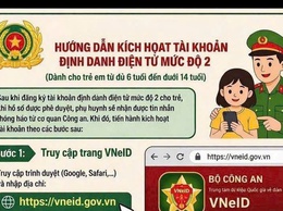 HƯỚNG DẪN KÍCH HOẠT TÀI KHOẢN ĐỊNH DANH ĐIỆN TỬ MỨC ĐỘ 2 CHO TRẺ EM (Dành cho trẻ từ đủ 6 tuổi đến dưới 14 tuổi)