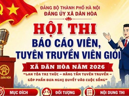 ĐẢNG ỦY XÃ DÂN HÒA TỔ CHỨC HỘI THI BÁO CÁO VIÊN, TUYÊN TRUYỀN VIÊN GIỎI NĂM 2026