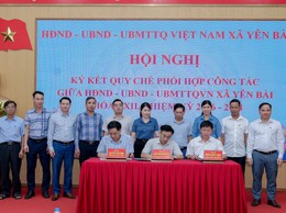 XÃ YÊN BÀI TỔ CHỨC HỘI NGHỊ KÝ KẾT QUY CHẾ PHỐI HỢP CÔNG TÁC GIỮA HĐND – UBND – UBMTTQ VIỆT NAM XÃ, KHÓA XXII, NHIỆM KỲ 2026–2031