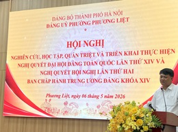 ĐẢNG ỦY PHƯỜNG PHƯƠNG LIỆT TỔ CHỨC HỘI NGHỊ NGHIÊN CỨU, HỌC TẬP, QUÁN TRIỆT NGHỊ QUYẾT ĐẠI HỘI XIV CỦA ĐẢNG VÀ NGHỊ QUYẾT HỘI NGHỊ LẦN THỨ HAI BAN CHẤP HÀNH TRUNG ƯƠNG ĐẢNG KHÓA XIV