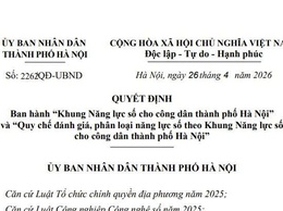 Hà Nội ban hành Quyết định “Khung Năng lực số cho công dân thành phố Hà Nội” và “Quy chế đánh giá, phân loại năng lực số theo Khung Năng lực số cho công dân thành phố Hà Nội”
