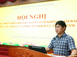 THẠCH THẤT TRIỂN KHAI RÀ SOÁT CÁC CƠ SỞ KHÔNG ĐẢM BẢO YÊU CẦU VỀ PCCC VÀ THỰC HIỆN CÁC NHIỆM VỤ TRỌNG TÂM 