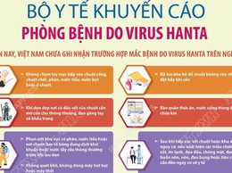  BỘ Y TẾ KHUYẾN CÁO PHÒNG BỆNH DO VIRUS HANTA
