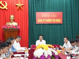 Phường Yên Nghĩa tổ chức kiểm điểm tiến độ thực hiện Dự án đầu tư xây dựng đường Đê Tả Đáy