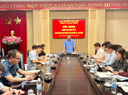 Thường trực Đảng ủy xã làm việc với Ban Quản lý dự án đầu tư - hạ tầng xã