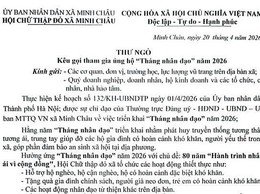 Hội Chữ Thập đỏ xã Minh Châu triển khai hưởng ứng 